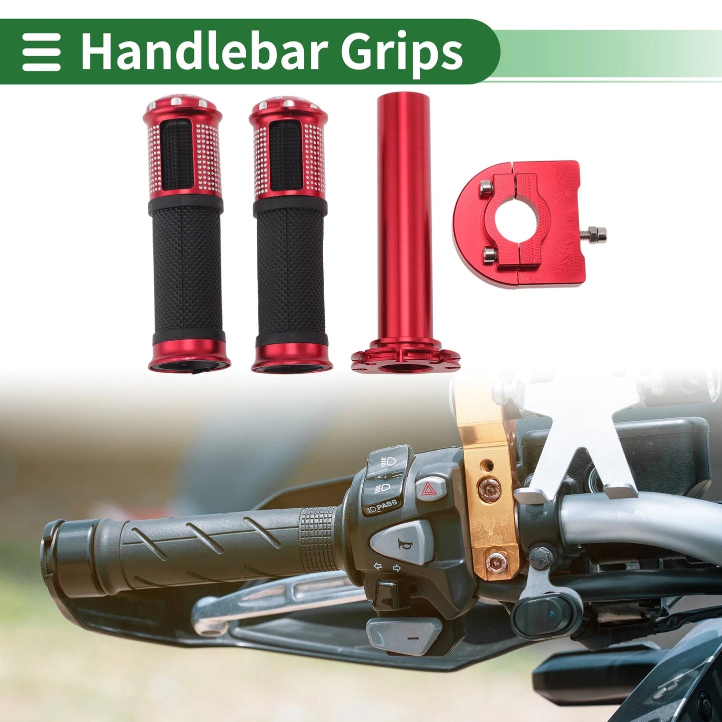 7/8" 22mm Motorcycle Hand Grips Cover Kit for Motorcycle