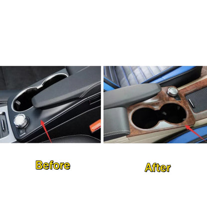 Wood Grain Water Cup Holder Panel Cover for Mercedes-Benz GLK (2013–2015)