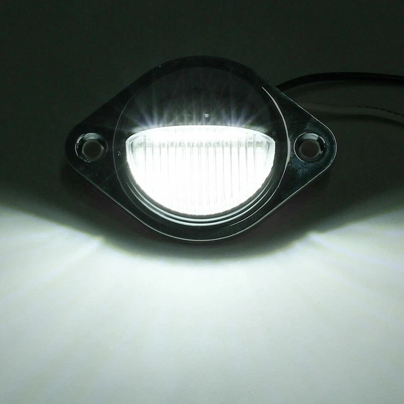 Universal White LED License Plate Lights for Car Truck SUV RV