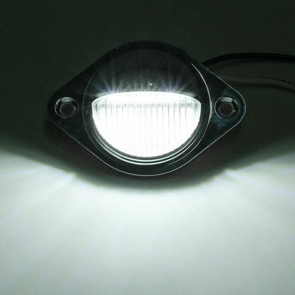 Universal White LED License Plate Lights for Car Truck SUV RV