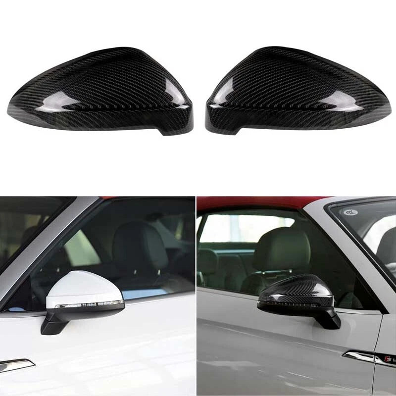 Real Carbon Fiber Wing Mirror Cover Fit For Audi A4 A5 2017-2019 W Lane Assist