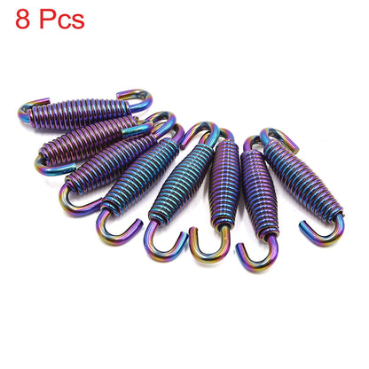 8 x Stainless Steel Colorful Swivel Exhaust Pipe Springs for Motorcycle