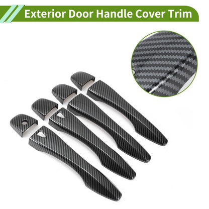 Carbon Fiber Black Exterior Door Handle Cover Trim for Nissan Altima (2013-2018)