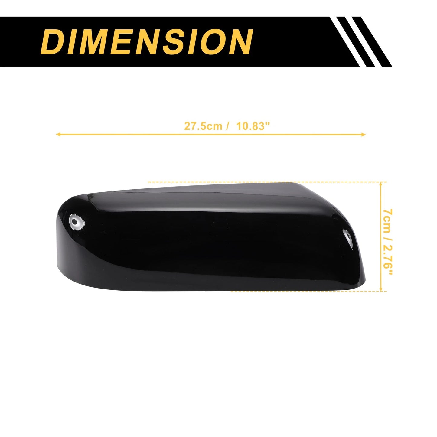 Gloss Black Left Right Rearview Mirror Covers for Ford F-150 (2009-2014)