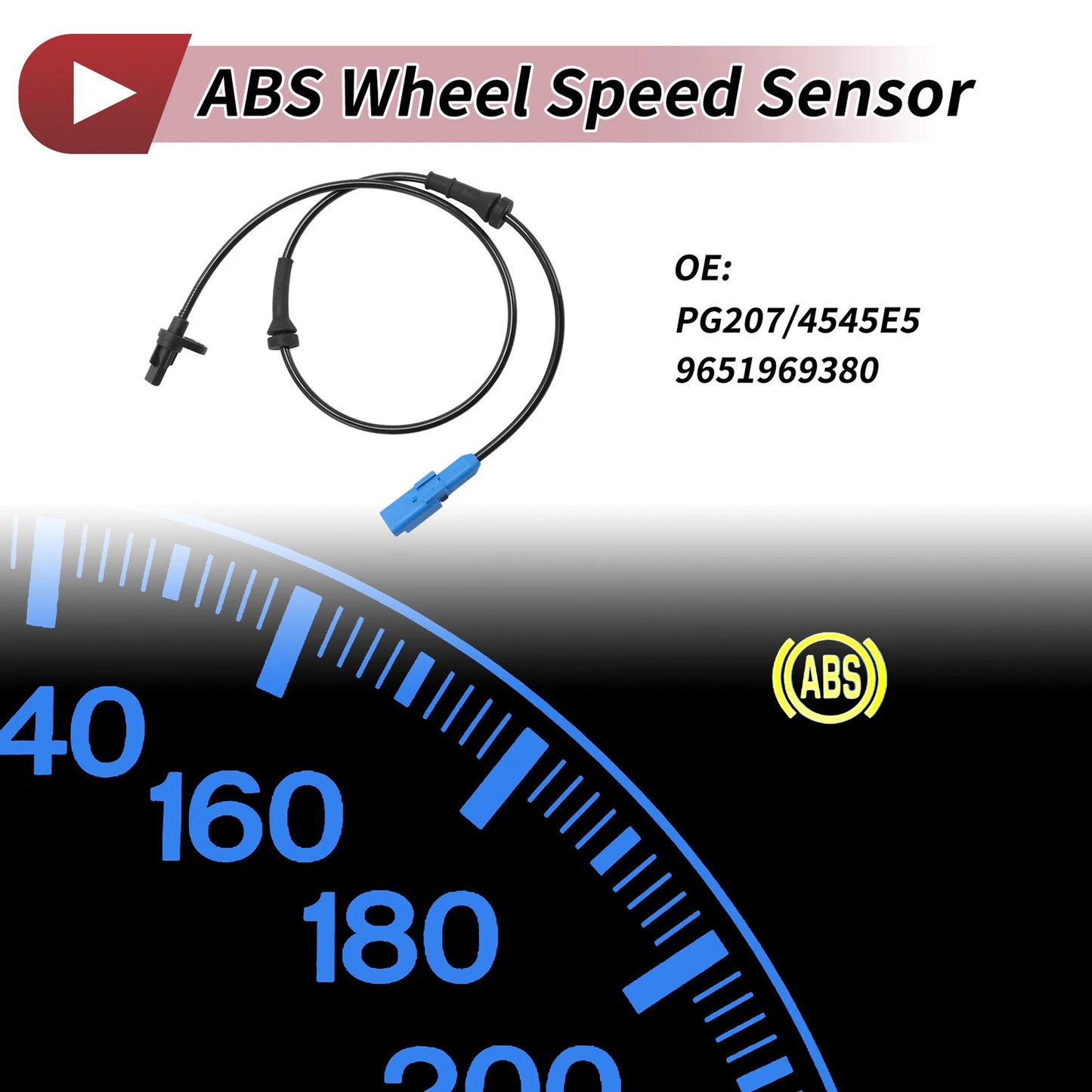 ABS Wheel Speed Sensor for PEUGEOT 207 (2006-2014)