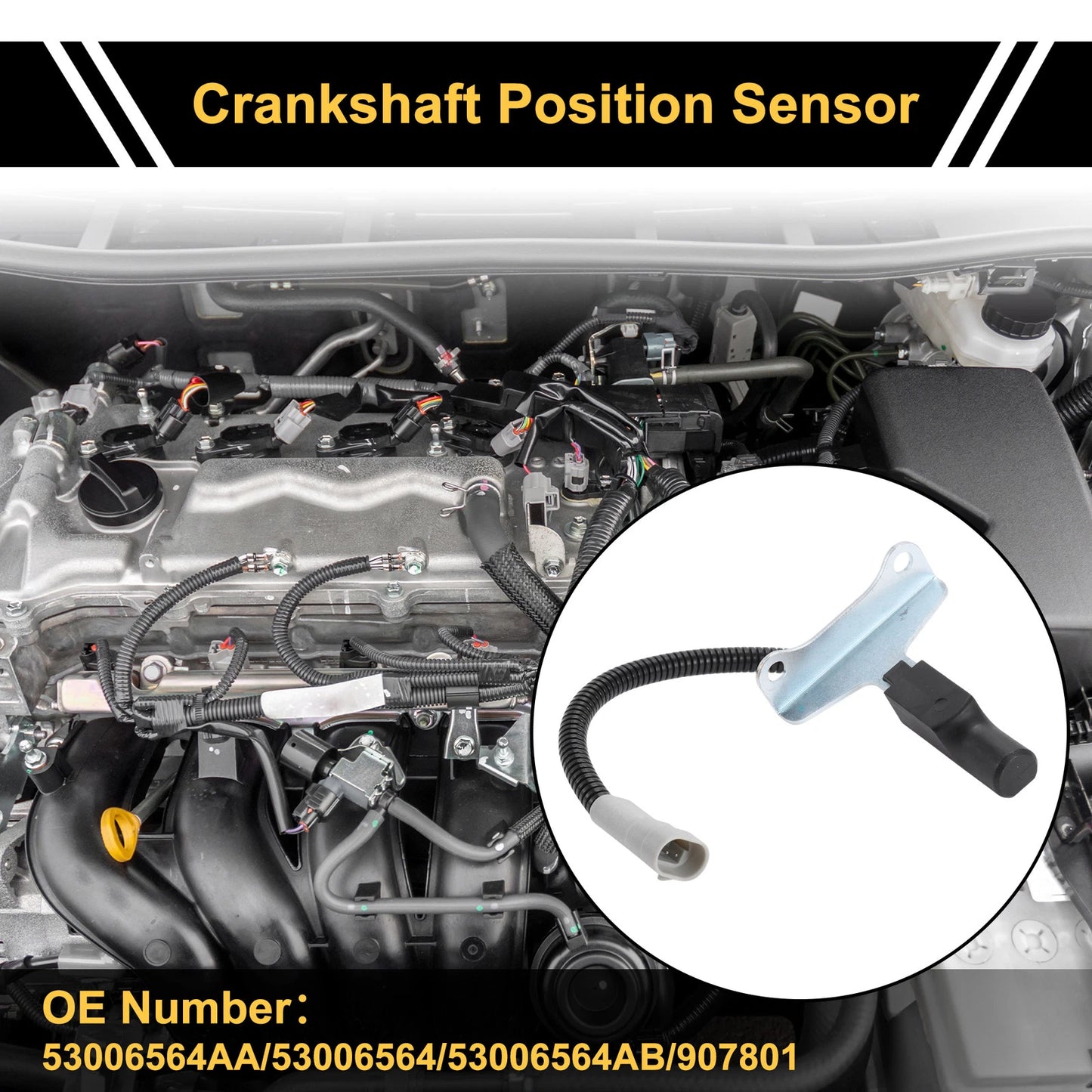 1x Crankshaft Position Sensor for Dodge B150 (1990 - 1993)