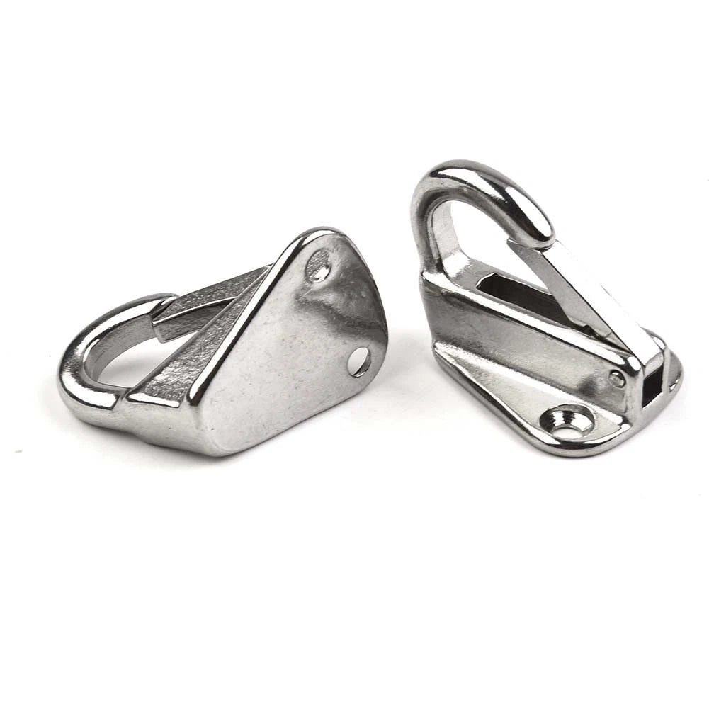 2 x 316 Stainless Steel Spring Snap Fending Hook Fender Hardware for Marine