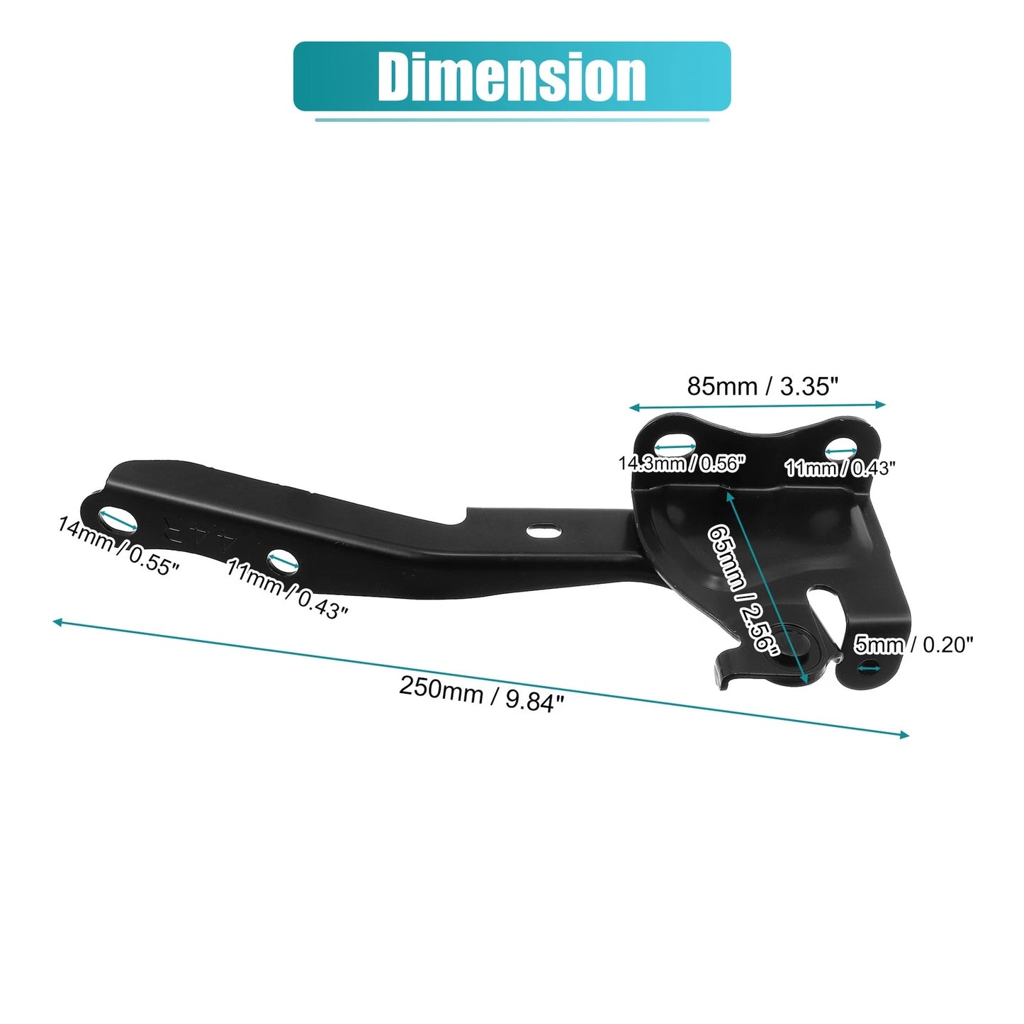 Hood Hinge  Black for Toyota