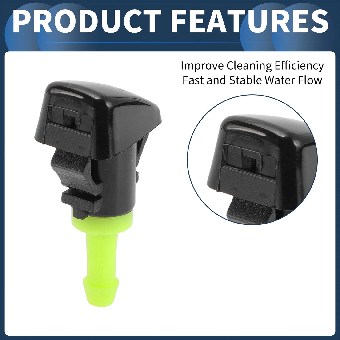 1x Front Windshield Washer Nozzles for Chrysler Town & Country