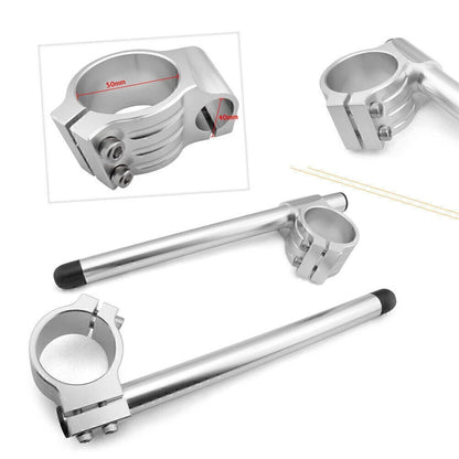 CNC 50mm Clip On Handlebars for Suzuki GSXR 600 750 (2001-2023)