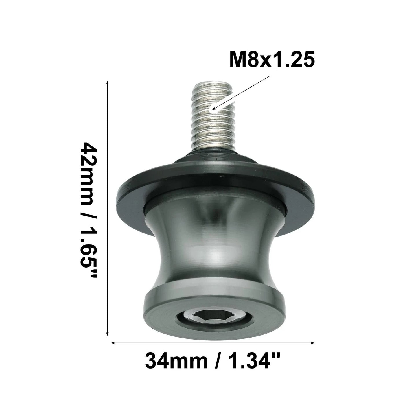 2 x 8mm Motorcycle Swing Arm Spool Rear Stand for Make Model