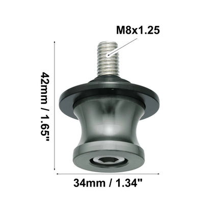 2 x 8mm Motorcycle Swing Arm Spool Rear Stand for Make Model
