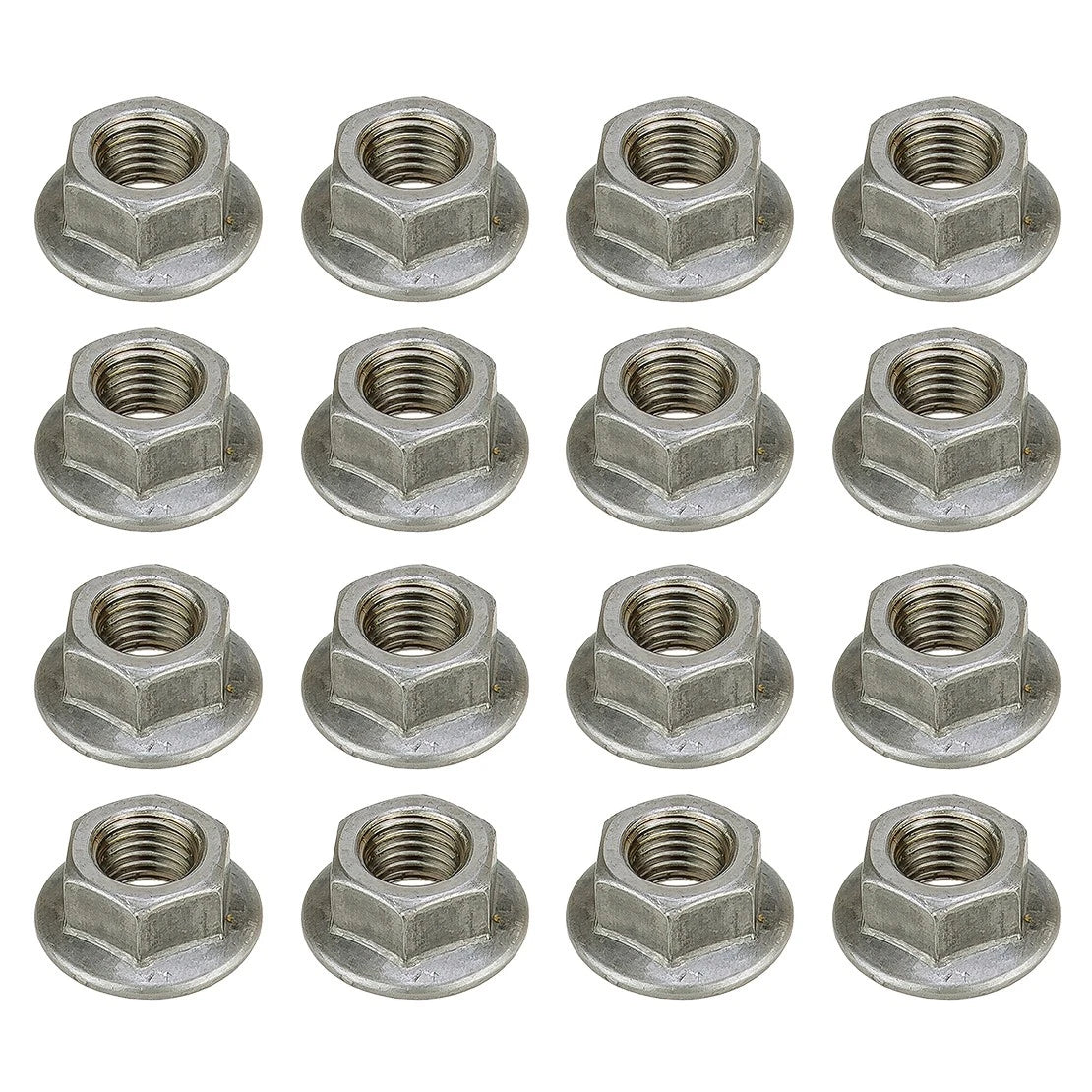 16 x M10 x 1.25 Stainless Steel Hex Flange Nuts for Various Makes & Models