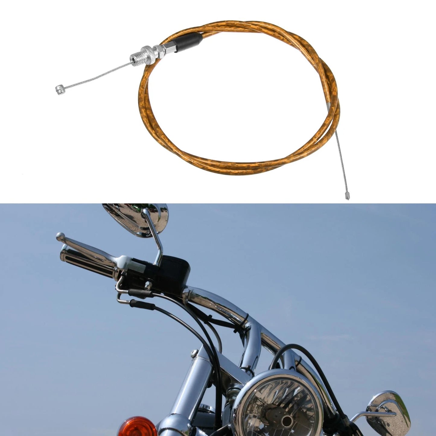 120cm Gold Tone Throttle Cable Wire for ATV Quad