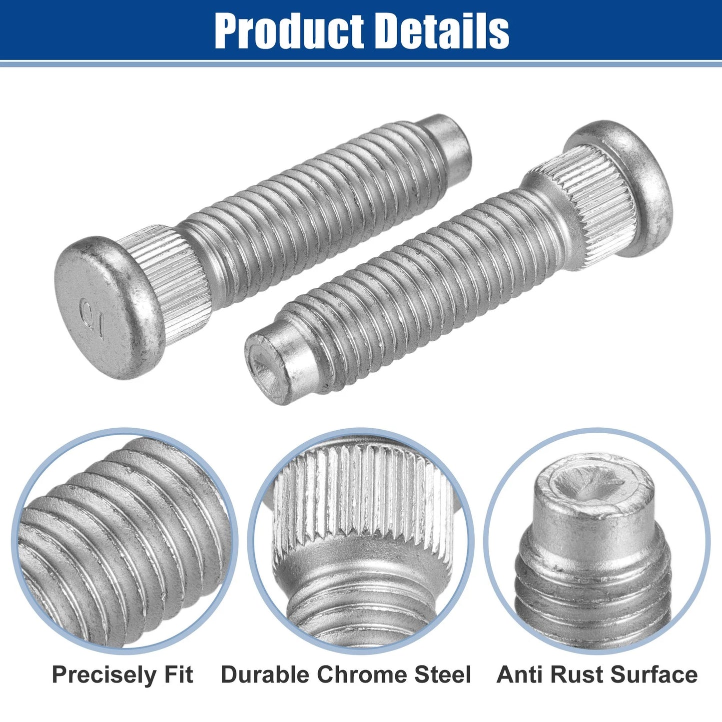 6 Pcs M14x2 Wheel Lug Studs for Lincoln Navigator (2003-2023)