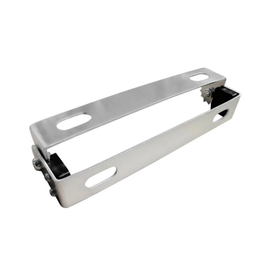 License Plate Holder / 1 x Silver Tone Adjustable Angle Bracket for Motorcycle
