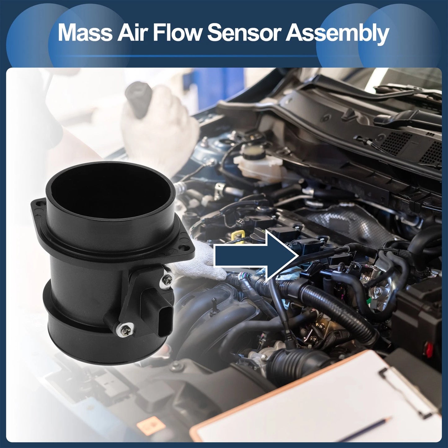 Mass Air Flow Sensor for Ford Focus (2000-2004) - Plastic Metal Assembly 1 x