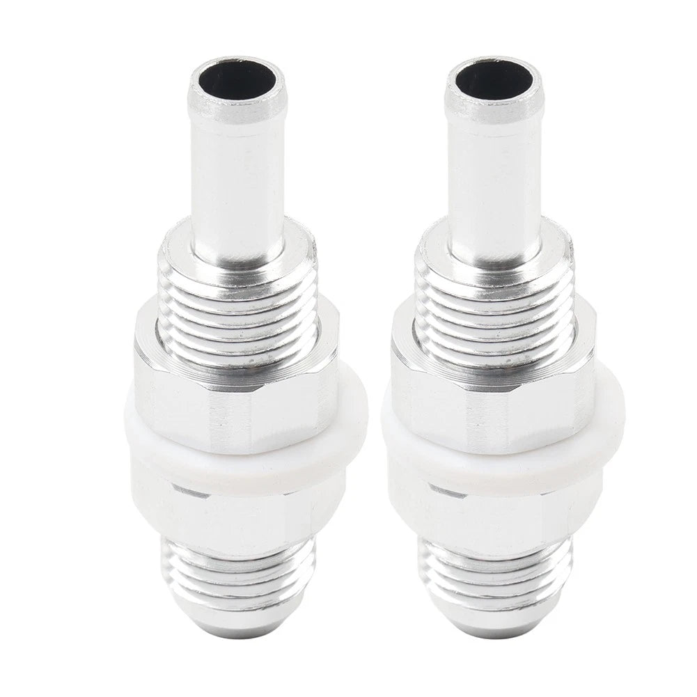 6AN Male Flare Bulkhead to 5/16" Hose Barb Fuel Tank Fittings