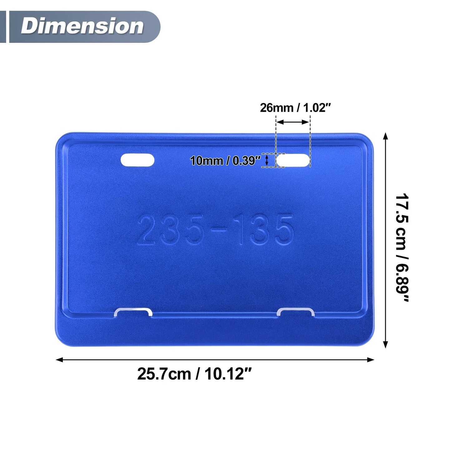 Motorcycle Registration Plate Holder Bracket 26x10 mm for Motorcycle