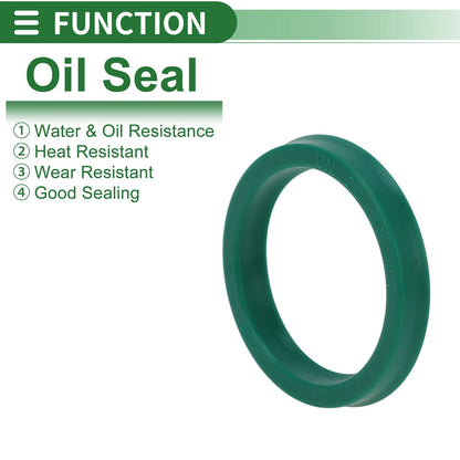 Oil Seal Rotary Shaft Seal TPU 26x32x4.7mm High Pressure Green 5 Pcs for Car