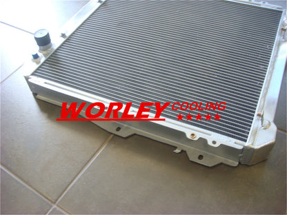 Aluminum Radiator & Red Hose for Hilux Surf KZN130 1KZ-TE (1993-1995)