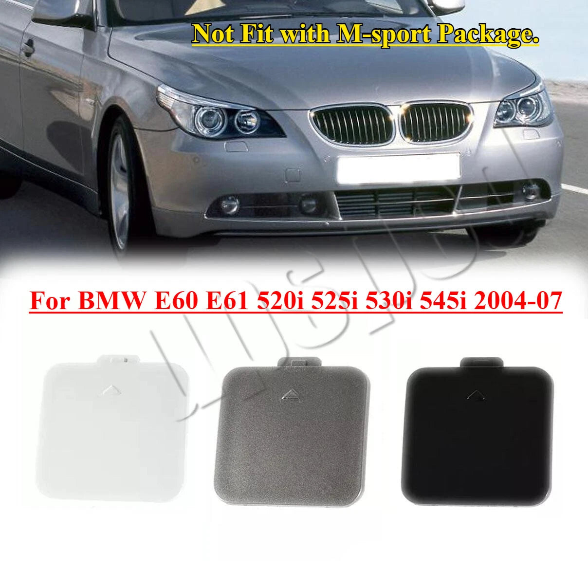 Front Bumper Tow Hook Eye Cover Cap for BMW E60 E61 (2004–2007)