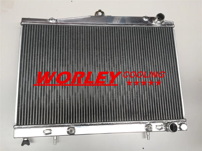 44mm Radiator + Blue Hose for Nissan Pintara/Skyline R33/R34 (1993-2002)