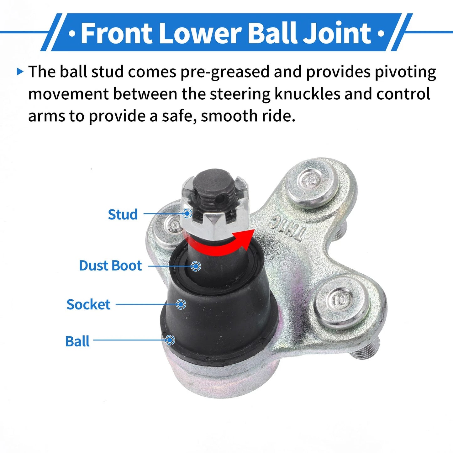 2 x Front Lower Ball Joints for Honda CR-V (2017-2022)