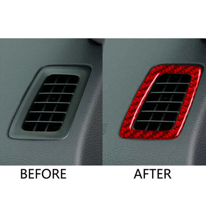 Red Carbon Fiber Dashboard Air Vent Covers for Honda Accord (2013-2017)