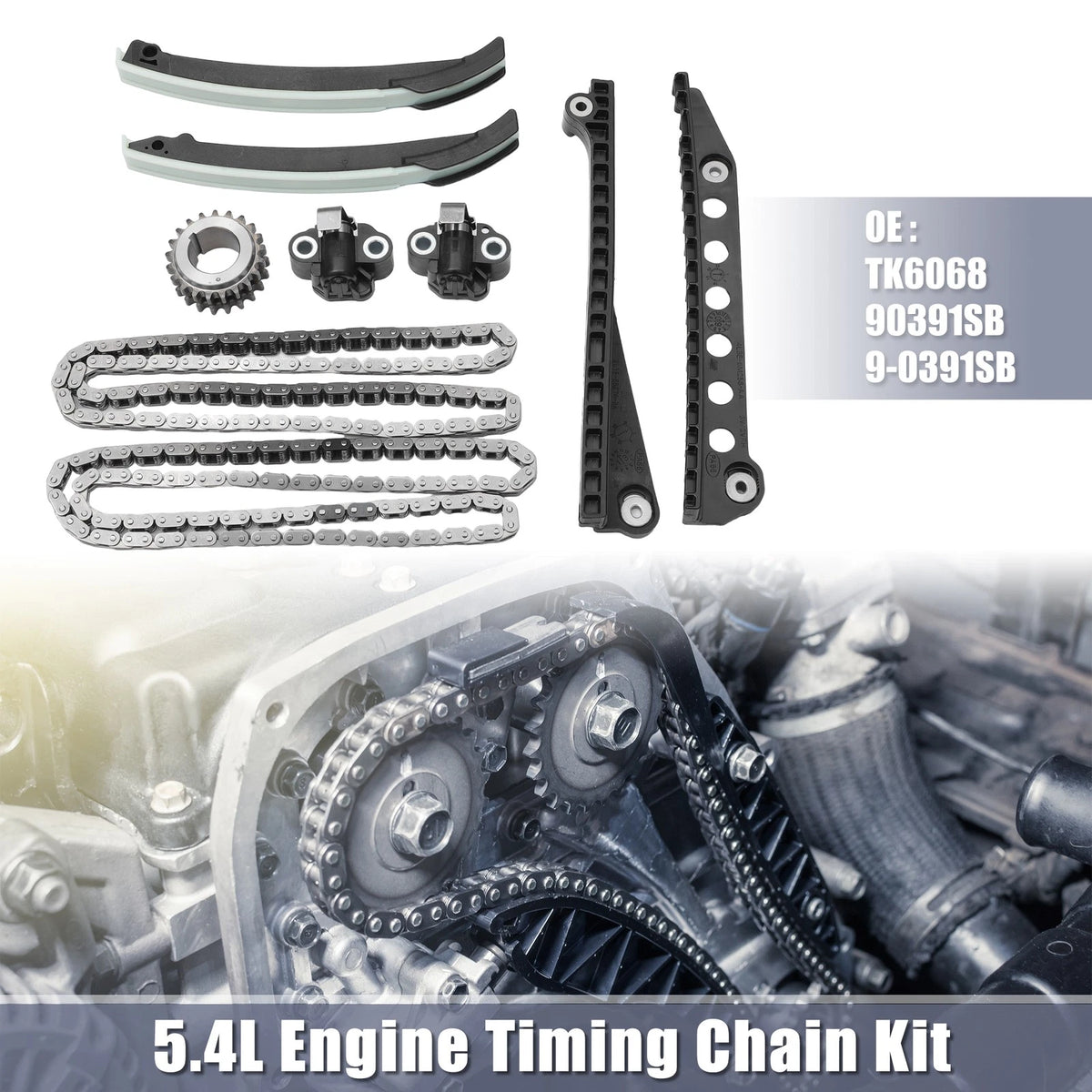 Engine Timing Chain Kit for Ford F-150 F-250 F-350 Super Duty (2004-2010)