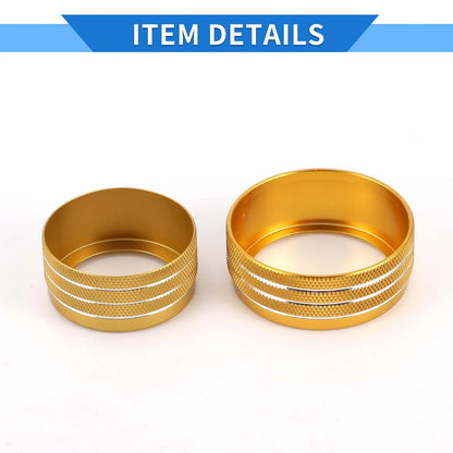 AC Media Tune Switch Knob Cover Ring 3 Pcs for Dodge Challenger (2015-2019)
