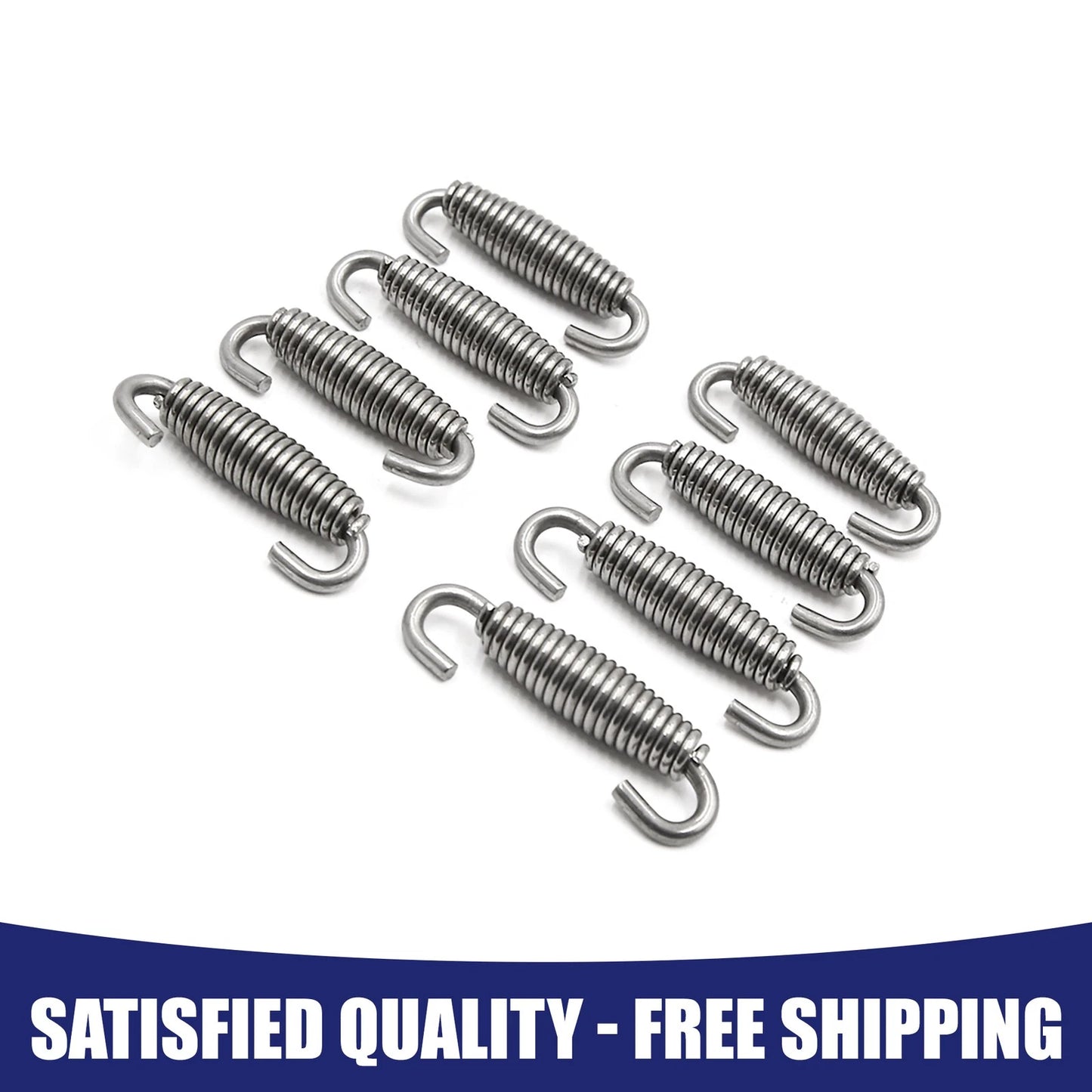 8 x 60mm Stainless Steel Motorcycle Exhaust Pipe Springs Hooks Universal for Make Model