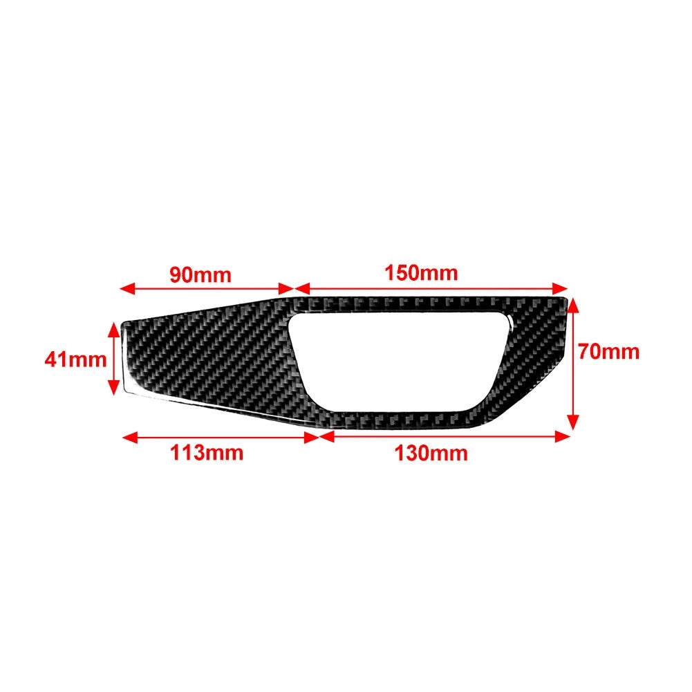 Carbon Fiber Headlight Switch Panel Cover Trim for Audi A4 A5 (2016-2023)