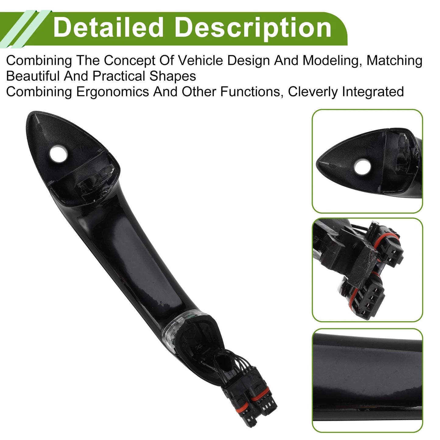 Exterior Door Handle for BMW F07 (2010-2017) Silver Black Left