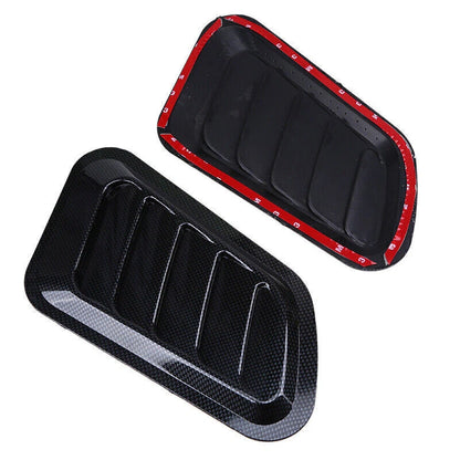 Carbon Fiber Style Air Flow Intake Hood Scoop Vent Cover for Car Decor