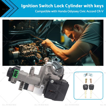 Ignition Switch Lock Cylinder w/ Key ID48 for Honda Civic Accord CRV