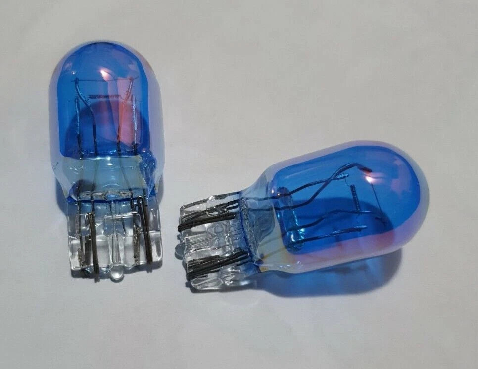 2 x T20 Bluish Silver Coating HID Style Globe Bulbs for Vehicle (6000K)