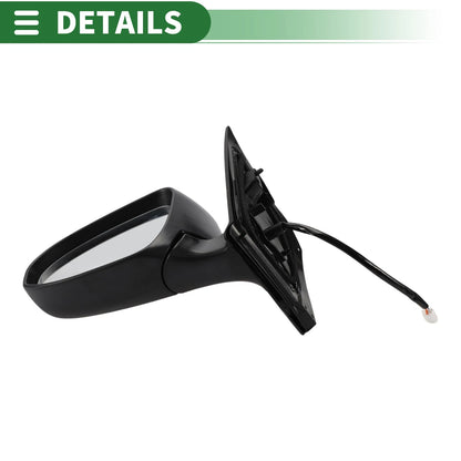 Left Door Mirror for Toyota Corolla Manual Folding Gloss Black (2014-2019)
