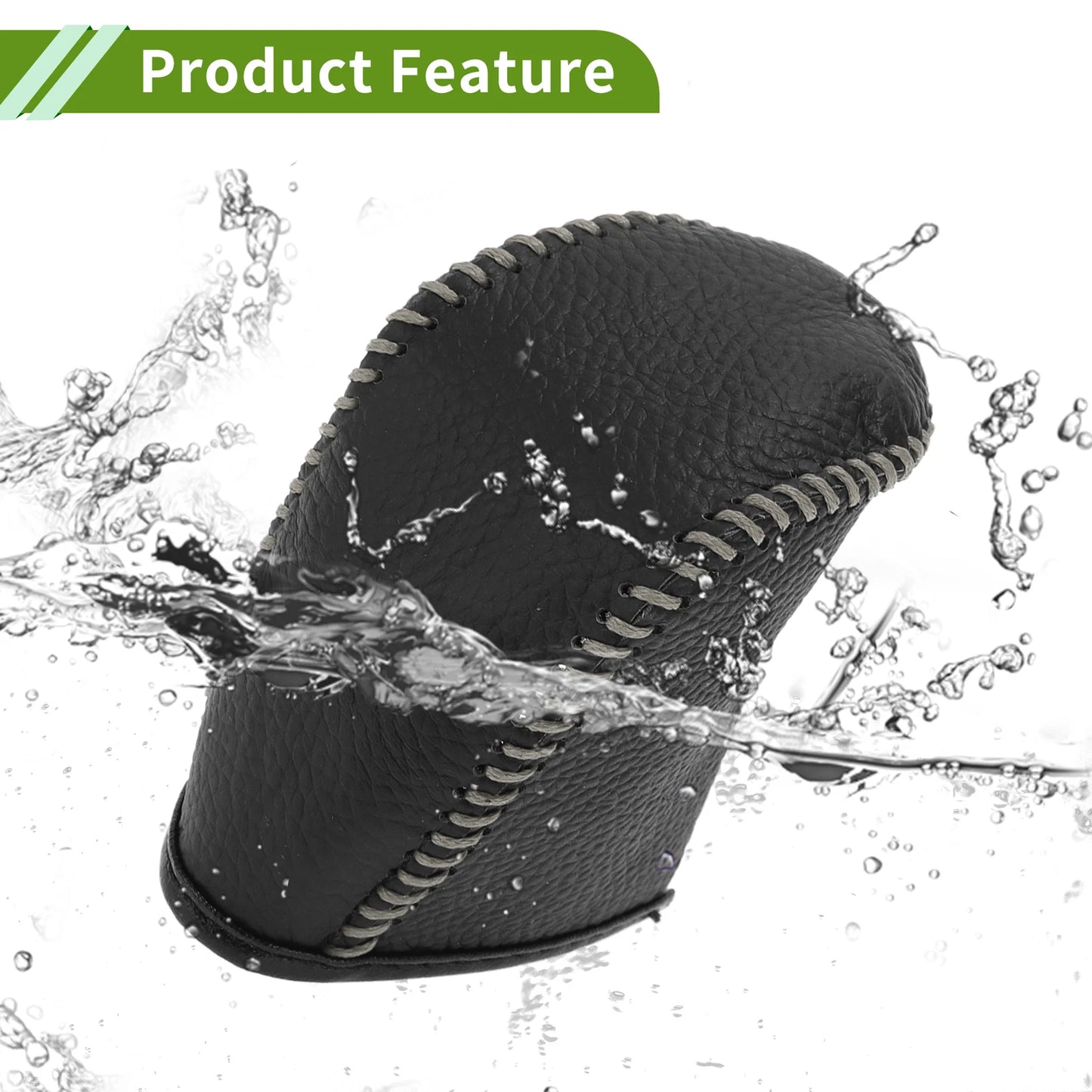 Gear Shift Knob Cover Pebbled for Dodge Journey (2011 - 2020) Black Grey