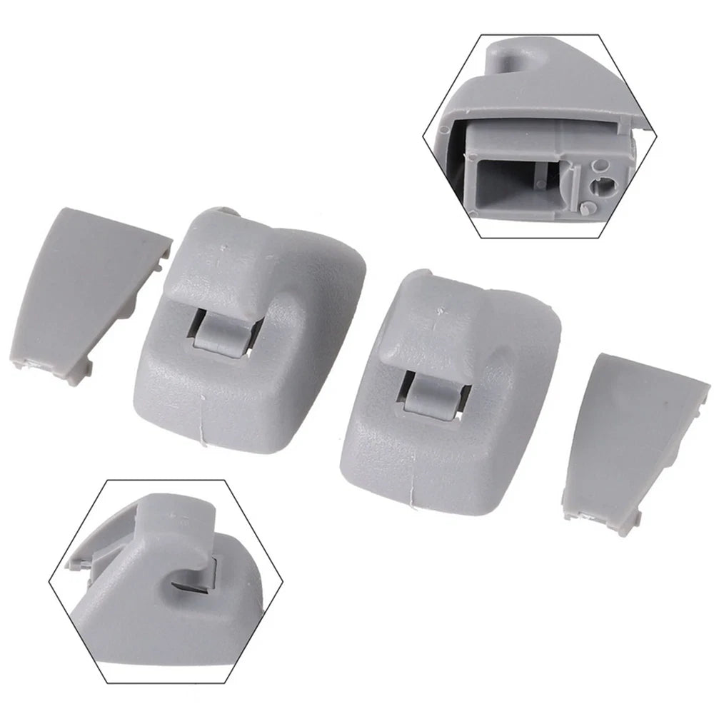 Gray Sun Visor Hook Clips for Chevrolet Cruze, Spark, Buick Verano (2011-2016)