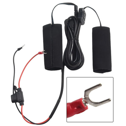 12V 3-Gear Heated Hand Grips Waterproof Handlebar Heater Warmer for Motorcycle
