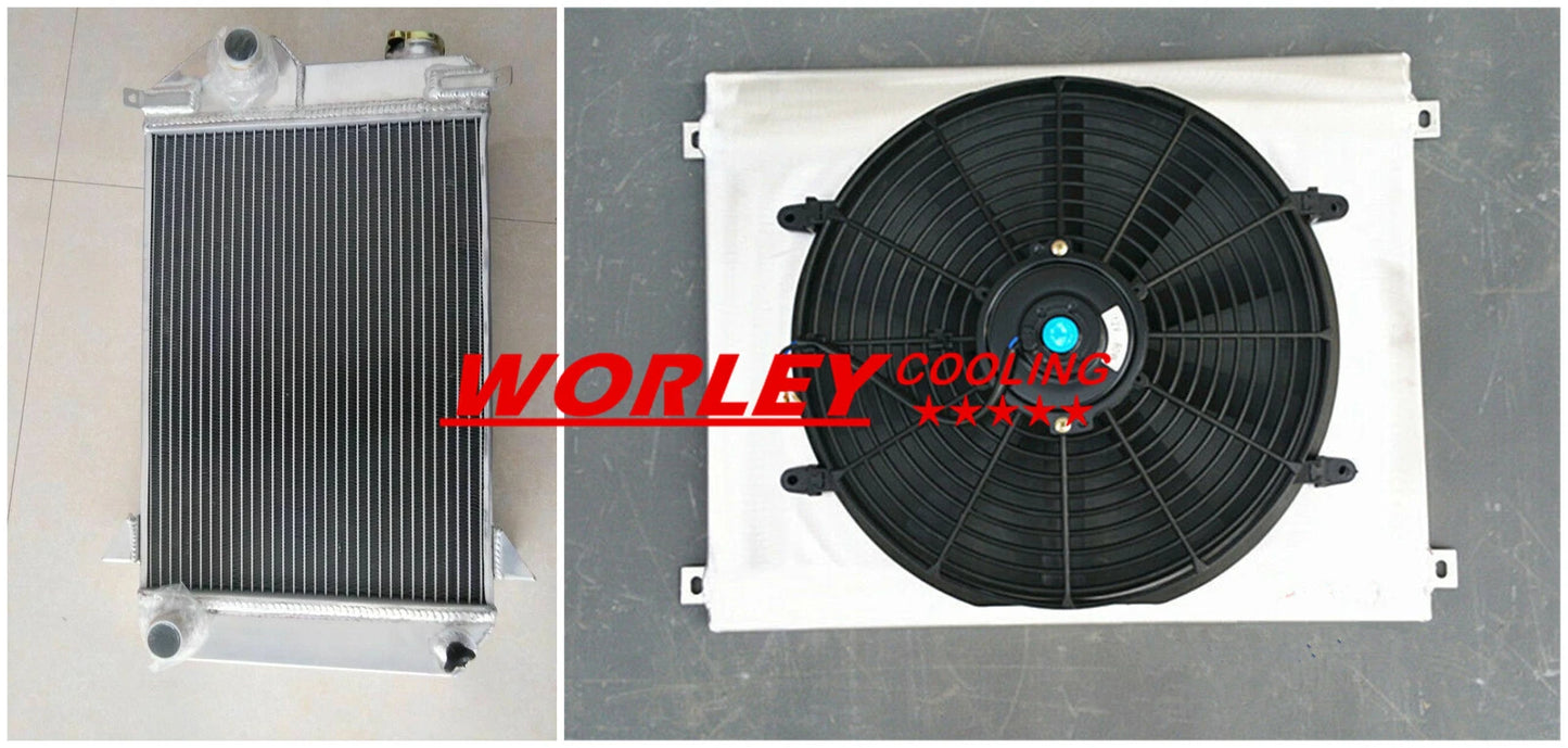 3 Row Aluminum Radiator + Shroud + Fan for TRIUMPH TR4 (1961-1965)