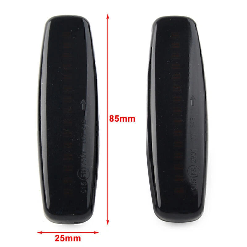 Black LED Sequential Side Marker Lights for Infiniti EX25 M35 Q60 Q70 QX50 (2008-2020)