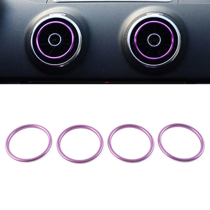 4 x Air Condition Vent Outlet Inner Ring Trim for Audi A1 S1 2010-2018 Purple