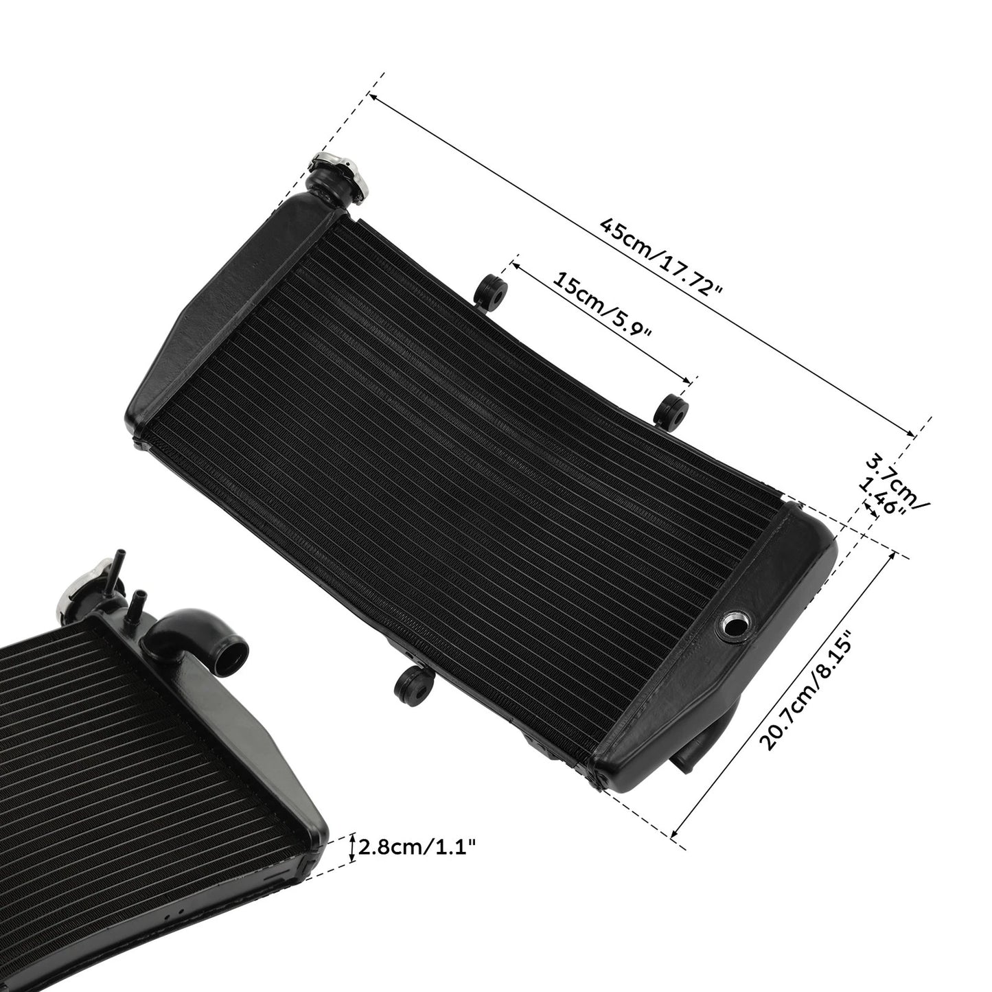Black Radiator Cooler for Honda CBR929RR (2000-2001)