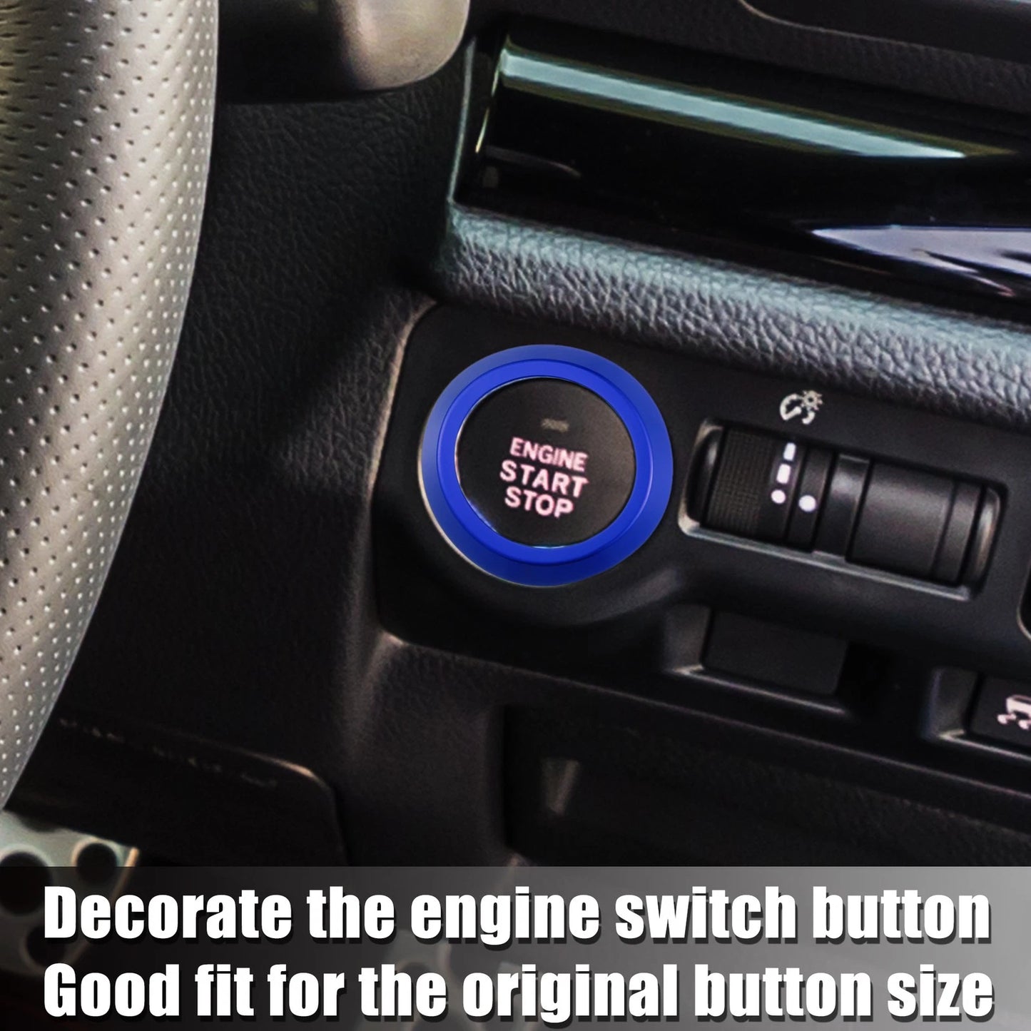 Blue Engine Start Stop Button Cover for Toyota 80 Series (1990-1997)