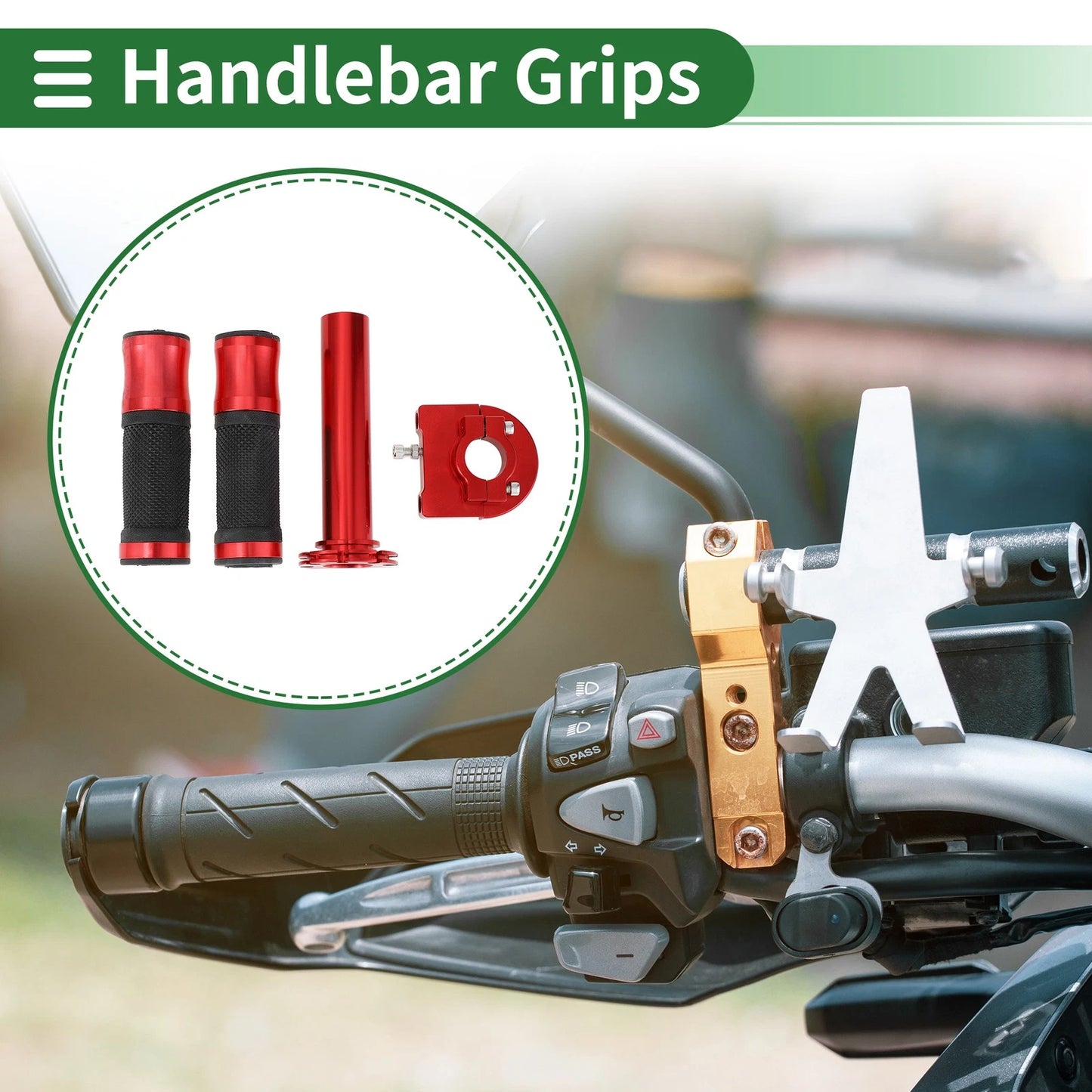 Hand Grips Diamond Pattern for Motorcycle