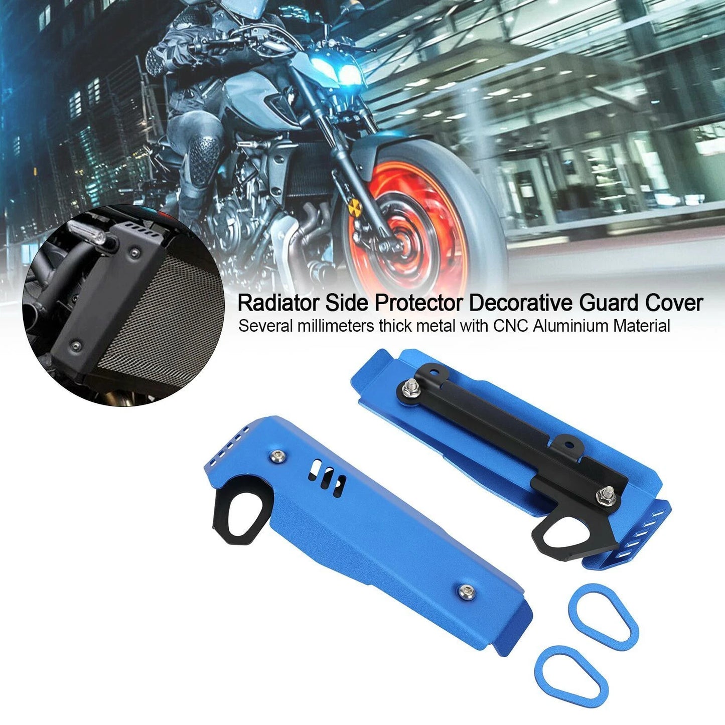 Radiator Side Protector Cover for Yamaha MT-07 FZ-07 (2021-2022) Blue