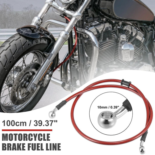 100cm 10mm Braided Brake Clutch Hoses Line Pipe for Motorcycle ATV