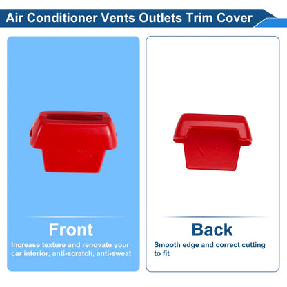 Air Condition Outlet Vent Trim Cover Frame Red for Ford Bronco (2021-2024) 4 Pcs
